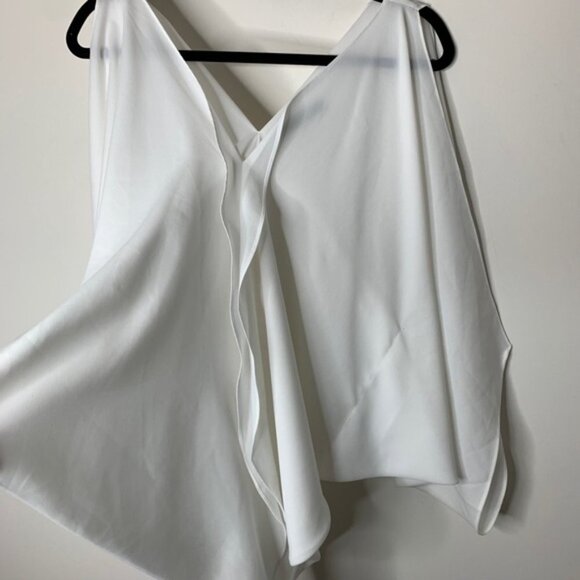 Sugarlips Blouse Top Tiered Flowy Top Off White Open Sleeve Y2k 2000s Size XS - Picture 7 of 16